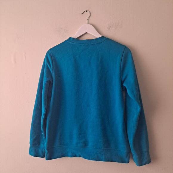 Laura Scott Rhinestone Embellished Long Sleeve Crew Sweater Teal Women's Size S - Picture 4 of 8